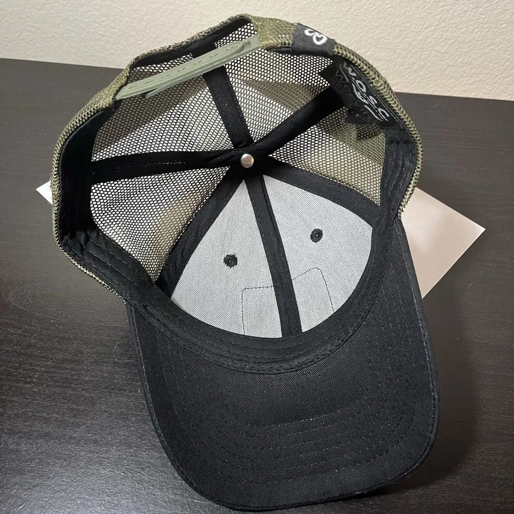 Skull SnapBack Trucker Cap Weevil Outdoor Supply Co. Black‎ Army Green Halloween